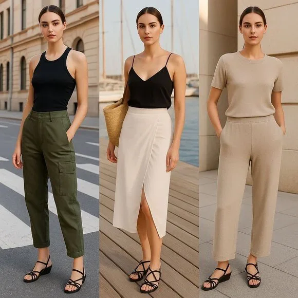 Prada Sport Women Black Wedge Sandal 36 Strappy Gorpcore Minimalist Quiet Luxury - Picture 1 of 16